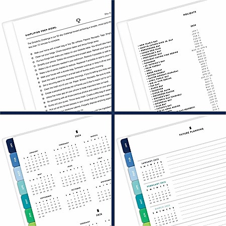 AT-A-GLANCE 2024 Weekly & Monthly Planner Simplified By Emily Ley For At A Glance 8 1 2 X 11 Large Customizable Lilac Pinstripe El17 901 24 - View #8