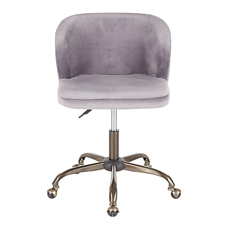 LumiSource Fran Mid Back Task Chair Antique Silver