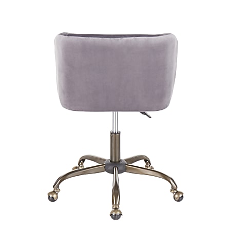 LumiSource Fran Mid Back Task Chair AntiqueSilver ODP Business