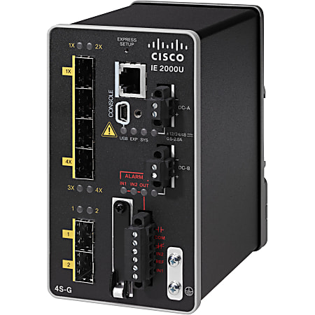 Cisco Cisco IE-2000U-4S-G Switch Chassis - Manageable - Fast Ethernet, Gigabit Ethernet - 10/100Bas - IE2000U4SG