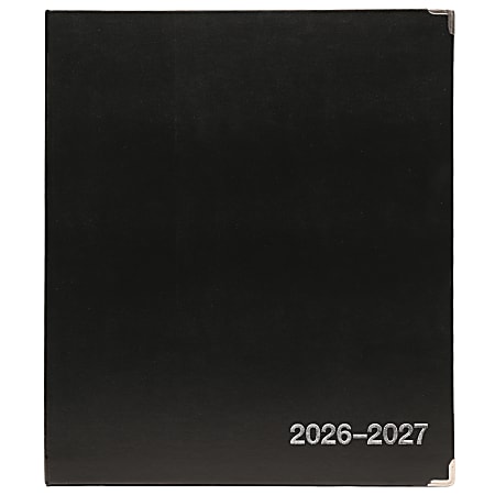 2026-2027 Excello Brands Daily/Weekly/Monthly Academic Year Executive Planner, 8-1/2” x 11", Brown, June To July, Total Qty 1