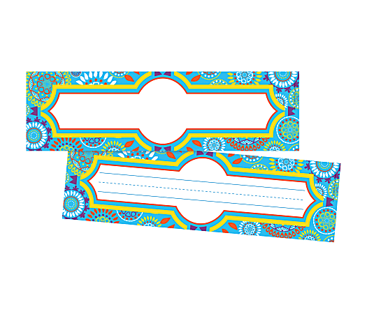 Barker Creek Double-Sided Name Plates, 12" x 3 1/2", Moroccan, Pack Of 72 Name Plates