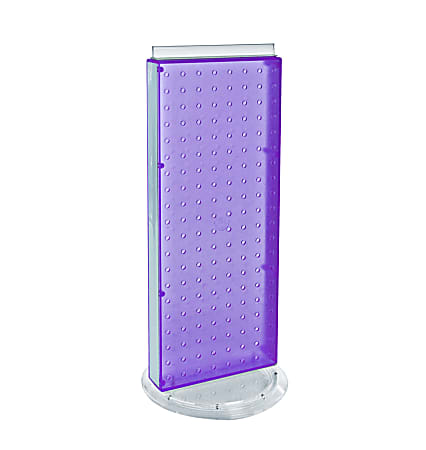 Azar Displays Revolving Pegboard Counter Display, 20-5/8"H x 8"W x 9"D, Purple