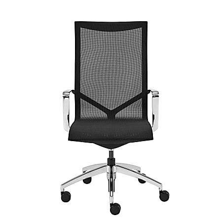 Eurostyle Tertu Mesh High-Back Office Chair, Chrome/Black