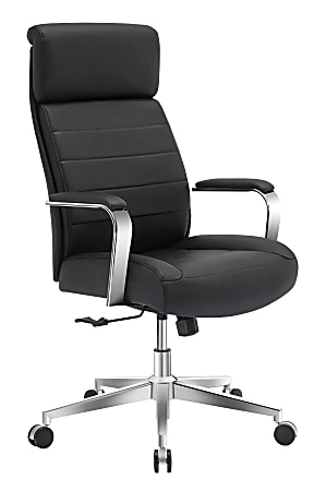 Realspace Modern Comfort Pizana Boucl Fabric High Back Executive Office  Chair Light SandBrushed Nickel BIFMA Compliant - Office Depot