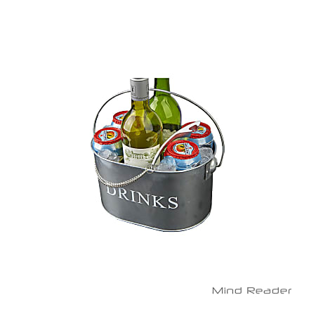 Mind Reader Beverage Holder With Bottle Opener, Silver