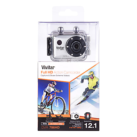 Vivitar® ActionCam 12.1 Megapixel HD Digital Camera, Silver
