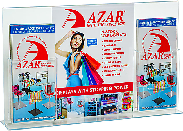 Azar Displays Acrylic Sign Holders with Adhesive Tape