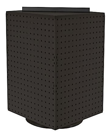 Azar Displays 4-Sided Revolving Pegboard Tabletop Display, 20"H x 14"W x 14"D, Black