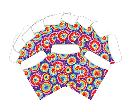 Barker Creek Peel & Stick Library Pockets, 3" x 5", Tie Dye, Pack Of 60 Pockets