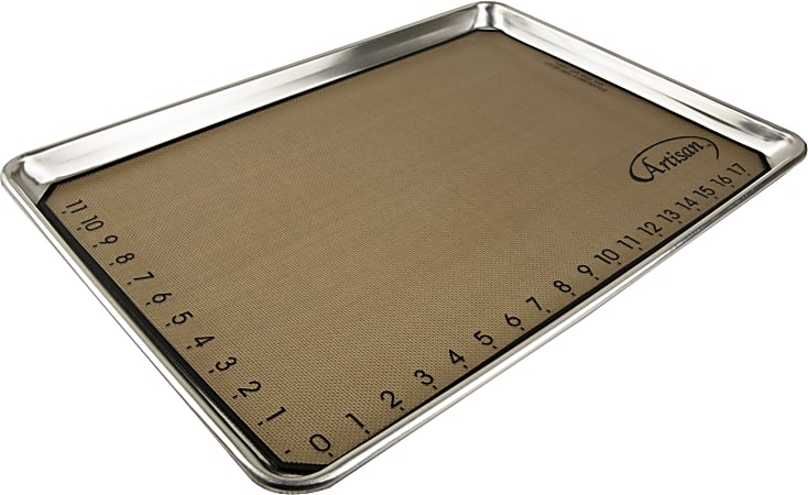 Vollrath Artisan 80740WH Aluminum Sheet Pan & Silicone Baking Mat, Tan