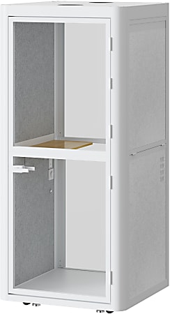 FlexiSpot EP1F Soundproof Booth, White, 89" x 40"