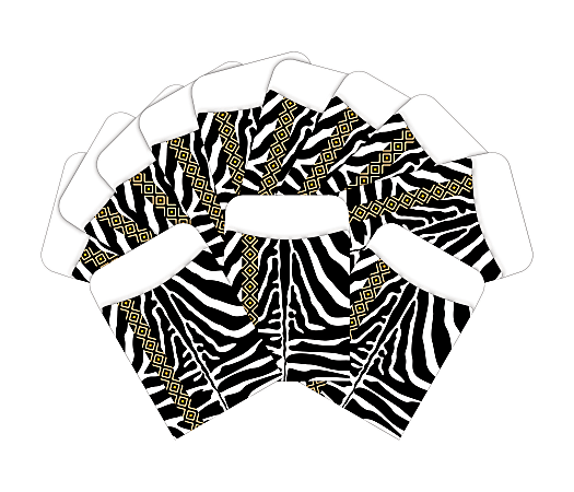 Barker Creek Peel & Stick Library Pockets, 3" x 5", Safari Zebra, Pack Of 60 Pockets