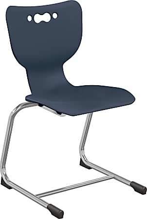 MooreCo Hierarchy Armless Cantilever Chair, 18" Seat Height, Navy