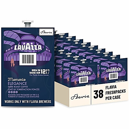 Flavia Freshpack Momento Elegance Dark Roast Coffee - Compatible with Flavia Aroma - Dark - Freshpack - Elegance - Decaffeinated - 38 / Carton