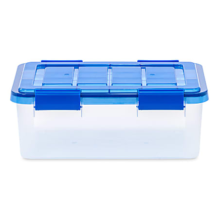 Iris Ultimate Weathertight Storage Box, 17-5/16”L x 16-3/16”W x 10-1/4”H, 16 Qt, Clear