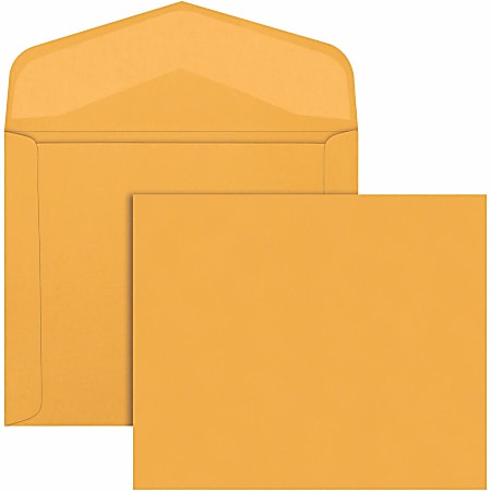 Quality Park 50 lb - Envelope - booklet - 10 in x 12 in - pointed - open side - gummed - light brown - pack of 100