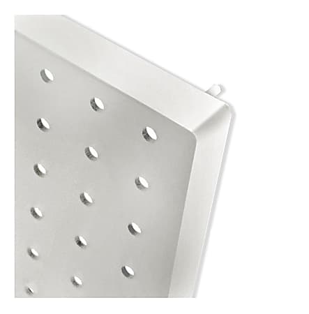 Azar Displays Pegboard Wall Panels, 20-5/8"H x 8"W x 7/8"D, White, Pack Of 2 Panels