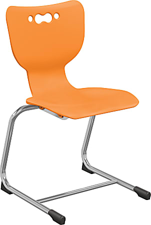MooreCo Hierarchy Armless Cantilever Chair, 18" Seat Height, Orange