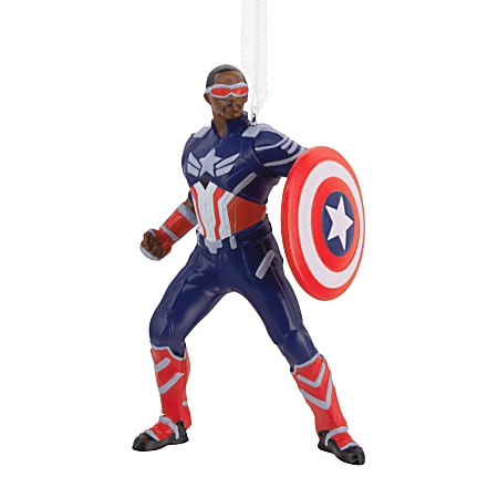 Hallmark Resin Christmas Ornament, 3-1/2&rdquo; x 2&rdquo; x 2&rdquo;, Marvel Studios Captain America: Brave New World Sam Wilson
