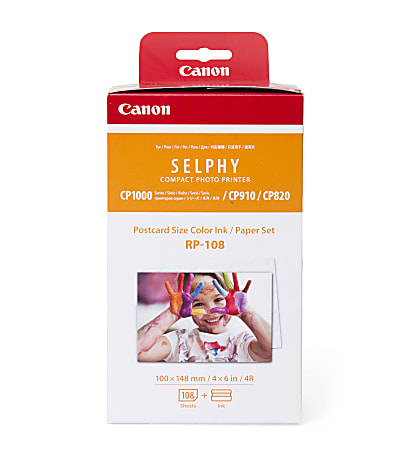  Canon RP-108 Color Ink/Paper Set, Compatible with