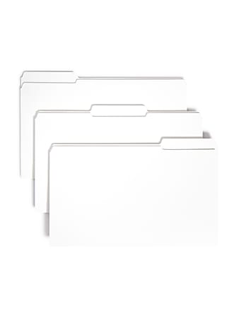 Smead® 1/3-Cut 2-Ply Color File Folders, Legal Size, White, Box Of 100