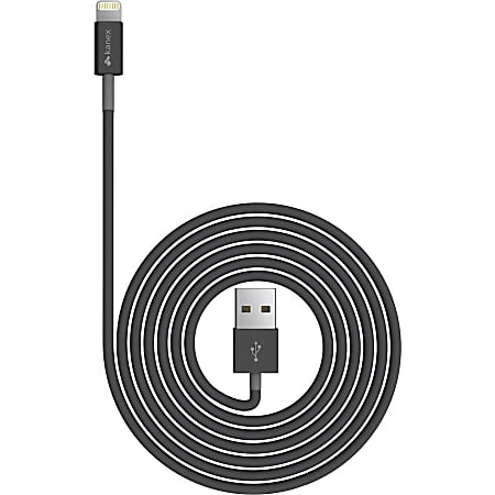 Kanex Charge and Sync Cable with Lightning Connector - 4 ft Lightning/USB Data Transfer Cable for iPad, iPod, iPhone, iPad mini - First End: 1 x 8-pin Lightning - Male - Second End: 1 x USB Type A - Male - MFI - Black