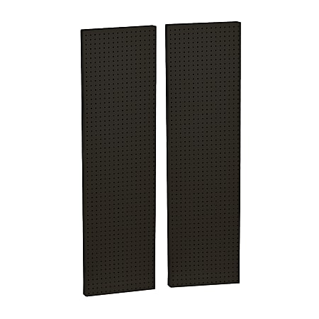 Azar Displays 1-Sided Pegboard Wall Panels, 60"H x 16-1/8"W x 7/8"D, Black, Pack Of 2 Panels
