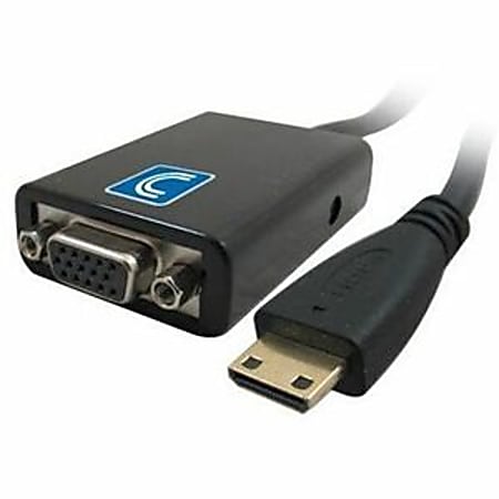 Comprehensive - Video / audio adapter - 19 pin mini HDMI Type C male to HD-15 (VGA), mini-phone stereo 3.5 mm female - 4 in