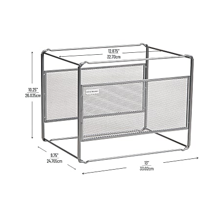 Mind Reader Hanging File Folder Organizer 10 14 H x 9 34 W x 13 D ...