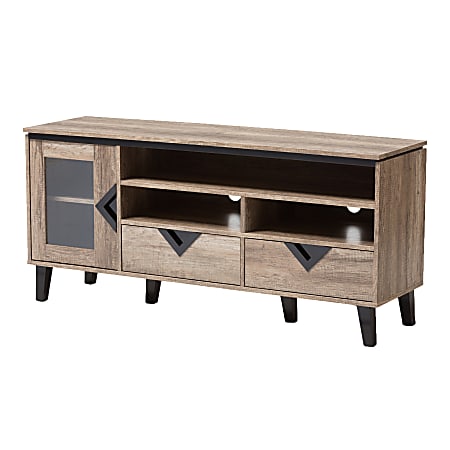 Baxton Studio Nikita TV Stand, Light Brown