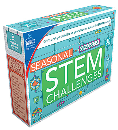 Carson-Dellosa STEM Challenges Learning Cards, Seasonal Themes, Grades 2-5