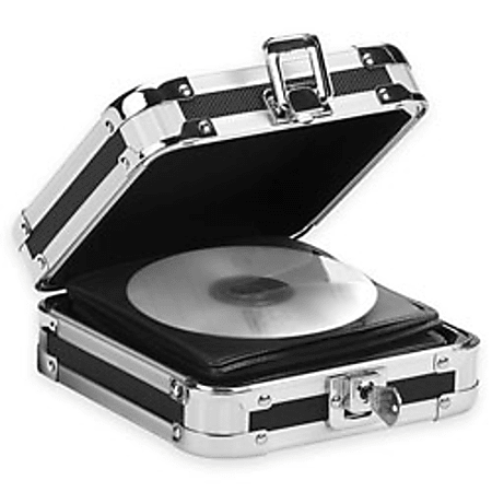 Vaultz™ Locking CD Wallet, 24 Capacity, Black