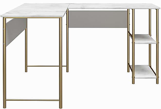 L shaped marble desk store