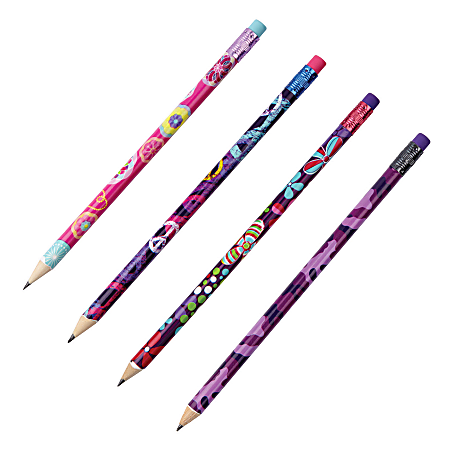 Wood Fashion Pencils, #2 HB, Multicolor, Pack Of 4