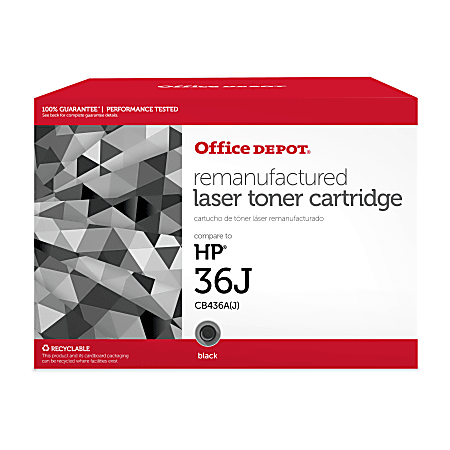 Office Depot® Brand OD36EHY Remanufactured Extended High-Yield Black Toner Cartridge Replacement For HP 36A