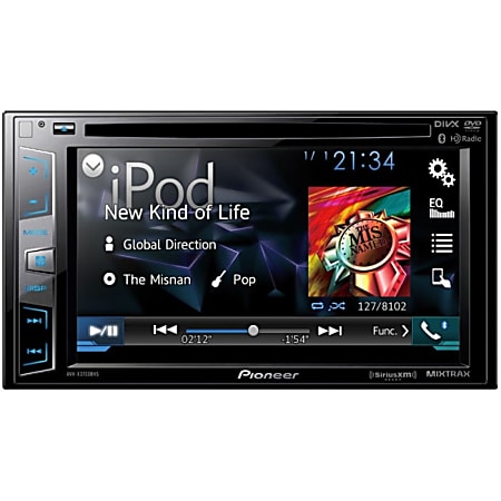 Pioneer AVH-X3700BHS Car DVD Player - 6.2" Touchscreen LED-LCD - 16:9 - 68 W RMS - Double DIN