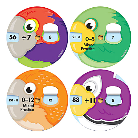 Carson-Dellosa EZ-Spin™ Wheels, Division Facts, Pack Of 18 Wheels