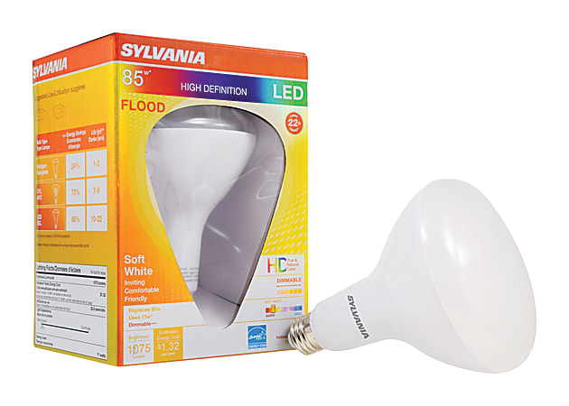 Sylvania LEDvance BR40 Dimmable 1075 Lumens LED Light Bulbs, 11 Watt, 2700 Kelvin/Soft White, Case Of 6 Bulbs