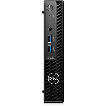 Dell OptiPlex 3000 Desktop Computer - Intel Core i5 i5-12500T Hexa-core (6 Core) 2 GHz - 8 GB RAM DDR4 SDRAM - 256 GB M.2 PCI Express NVMe 3.0 x4 SSD - Micro PC - Black - Windows 10 Pro 770 DDR4 SDRAM - 65 W