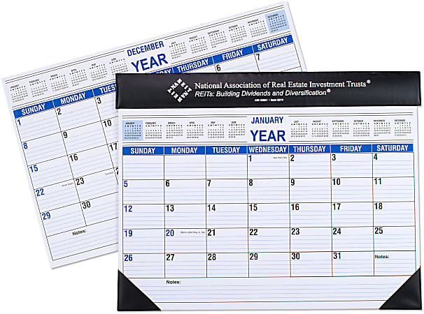Giant 12-Month Desk Calendar, 22" x 17", January to December