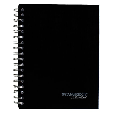 Cambridge® Business Notebook, 6 5/8" x 9 1/2", Legal Ruled, 160 Sheets, Black