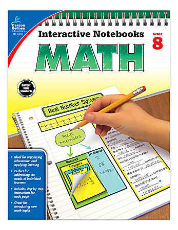 Carson-Dellosa Interactive Notebook For Math, Grade 8