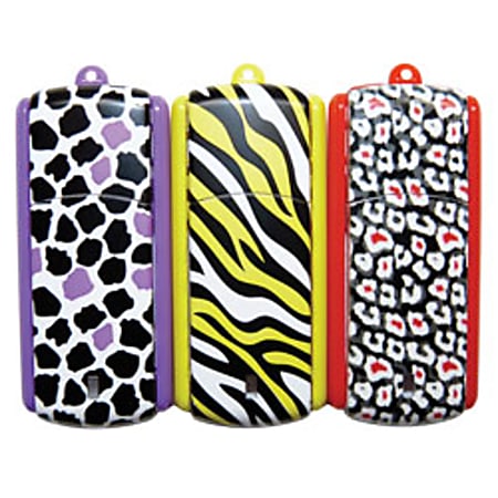 Ativa® Flip-Top USB Flash Drive With ReadyBoost™, 4GB, Animal Print Designs (No Design Choice)