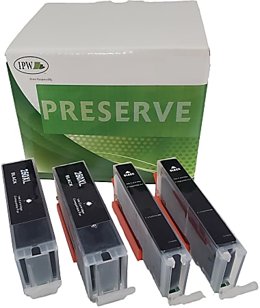 IPW Preserve Remanufactured Black High-Yield Ink Cartridge Replacement For Canon® 250XL, 251XL, Pack Of 4
