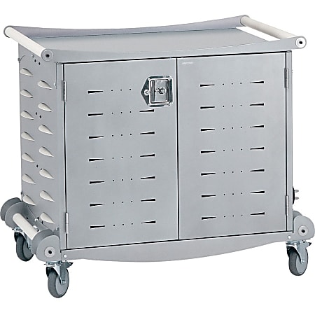 Anthro Laptop Storage Cart 30 Unit - Notebook cart - white, metallic silver