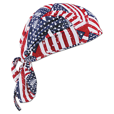 Ergodyne Chill-Its 6615 High-Performance Dew Rag, Stars & Stripes