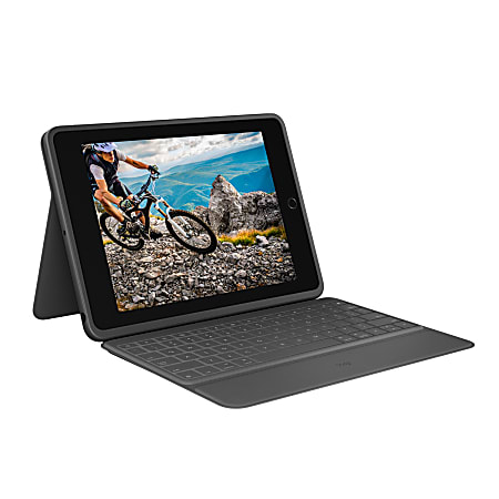 Logitech Rugged Folio for iPad 7th8th9th Generation Protective Keyboard  Case with Smart Connector and Durable Spill Proof Keyboard Graphite -  Office Depot