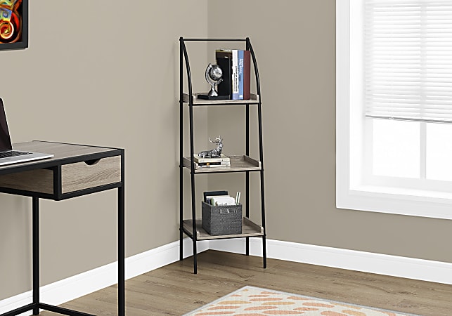 Monarch Specialties 48"H 3-Shelf Backless Metal Bookcase,