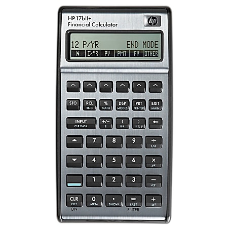 Hp 17bii Financial Algebraic Calculator Office Depot